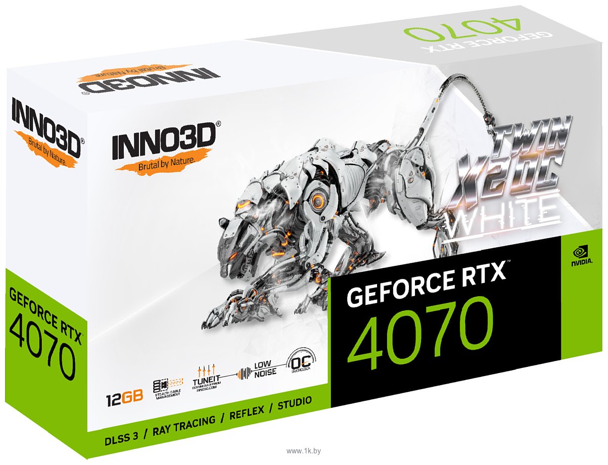 Фотографии Inno3D GeForce RTX 4070 Twin X2 OC White (N40702-126XX-183052V)