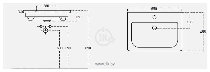 Фотографии Гамма Тумба Н25оФ9/1 У-65 с умывальником Софт-13065