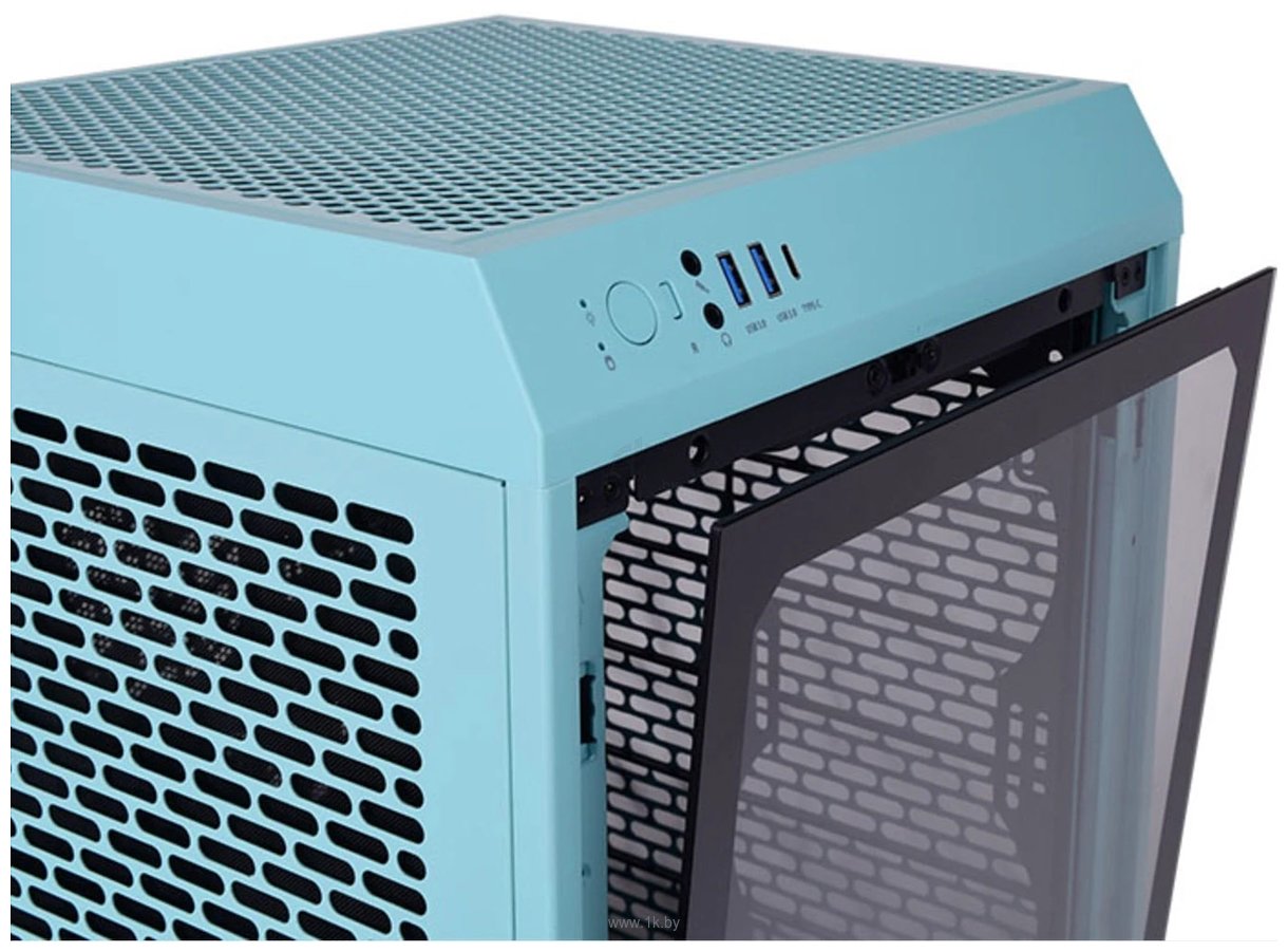 Фотографии Thermaltake The Tower 200 Turquoise CA-1X9-00SBWN-00