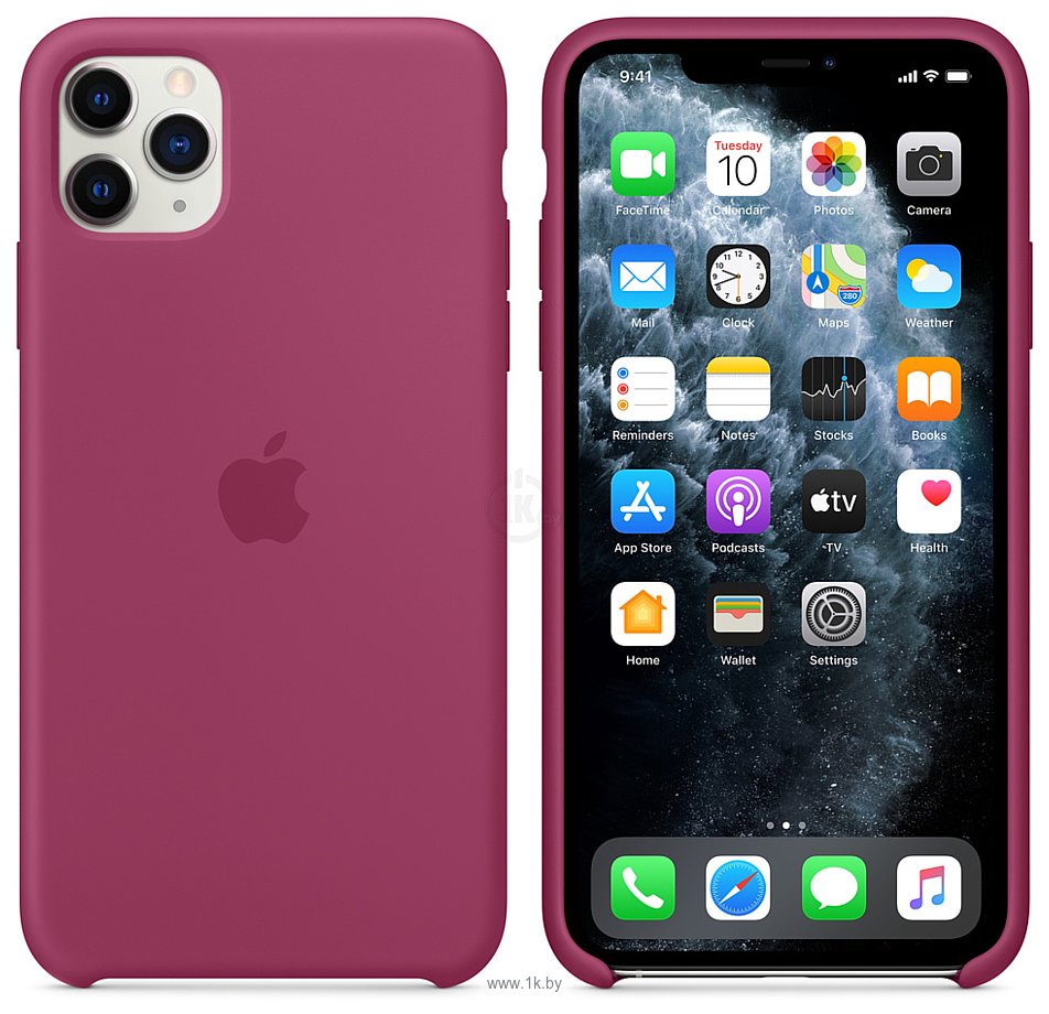 Фотографии Apple Silicone Case для iPhone 11 Pro Max (сочный гранат)