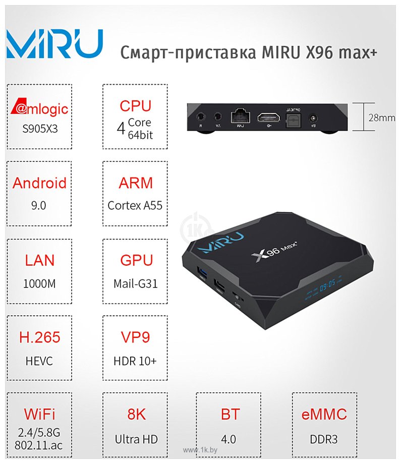 Фотографии Miru X96 Max+ 4/32 Gb