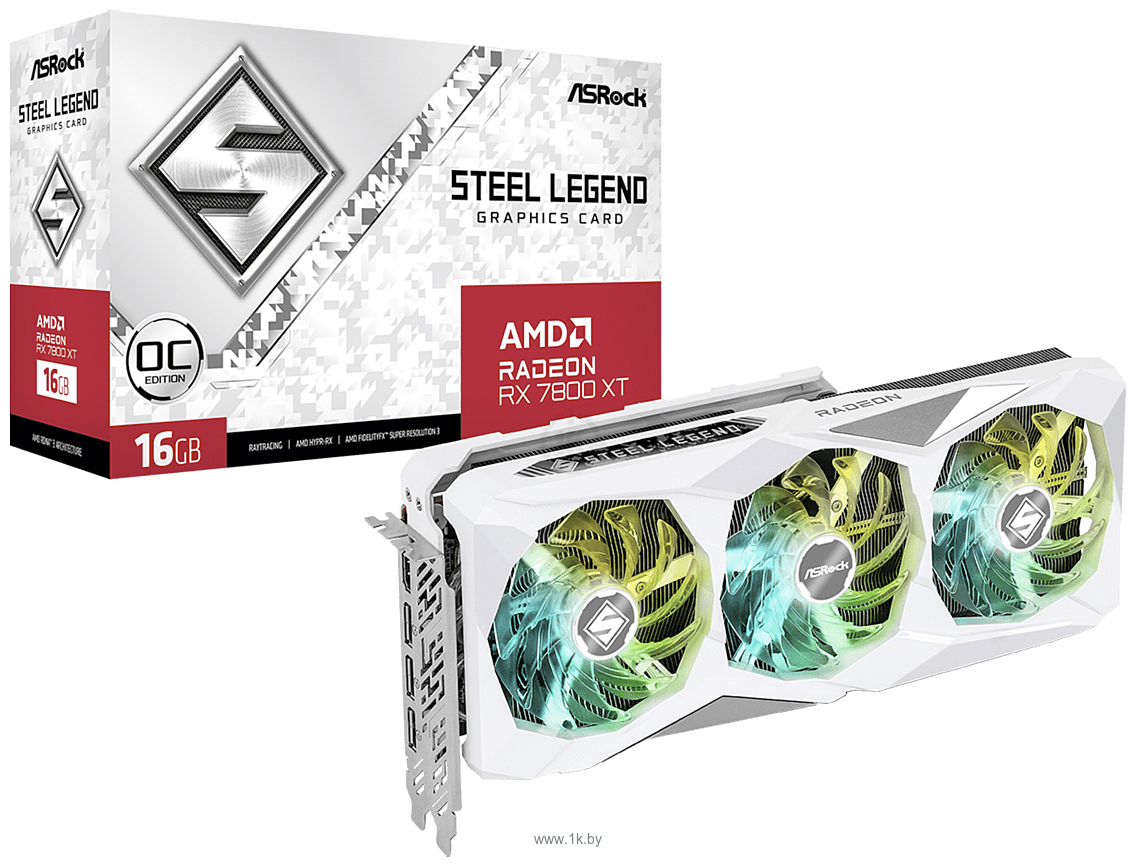 Фотографии ASRock Radeon RX 7800 XT Steel Legend 16GB OC (RX7800XT SL 16GO)