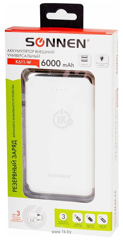 Фотографии SONNEN Powerbank K611 6000mAh