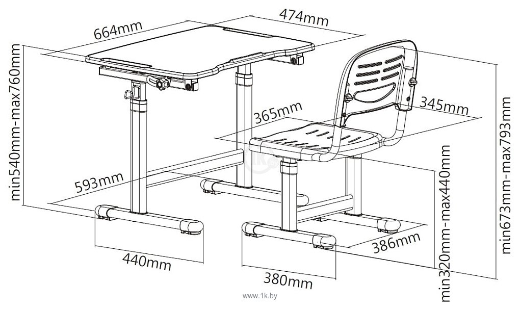 Фотографии Fun Desk Piccolino II (розовый)