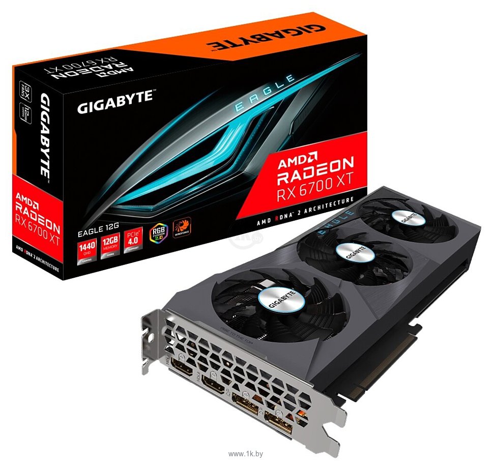 Фотографии AMD Radeon RX 6700 XT EAGLE 12G (GV-R67XTEAGLE-12GD)