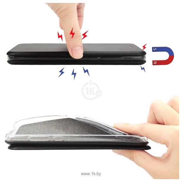 Фотографии Case Magnetic Flip для Redmi 9C (черный)