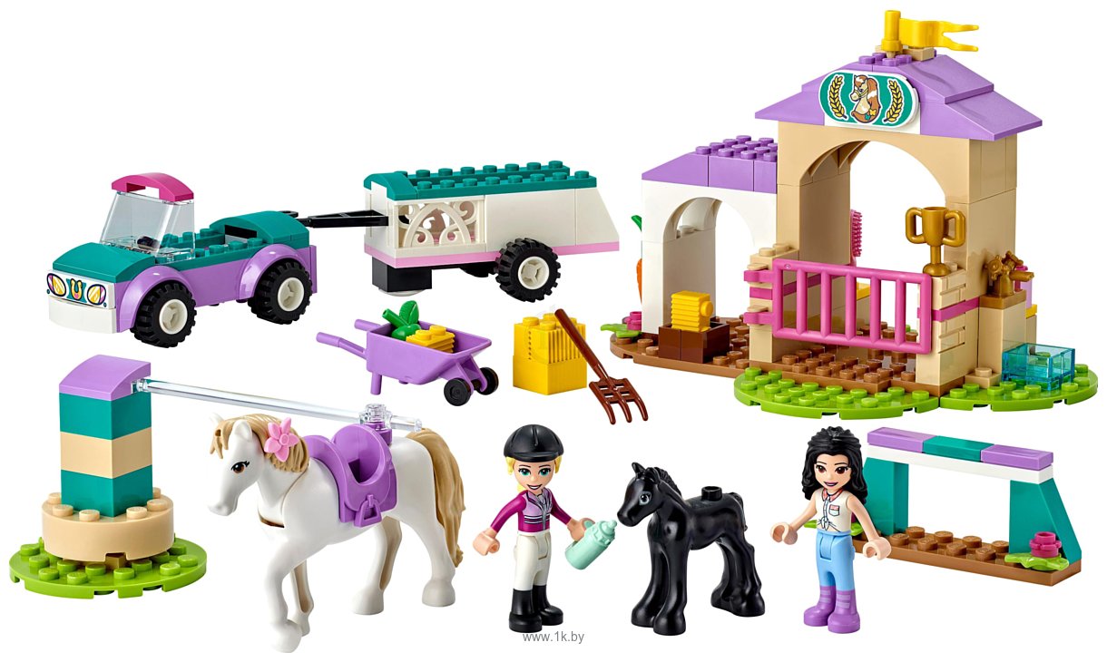 Фотографии LEGO Friends 41441 Тренировка лошади и прицеп для перевозки