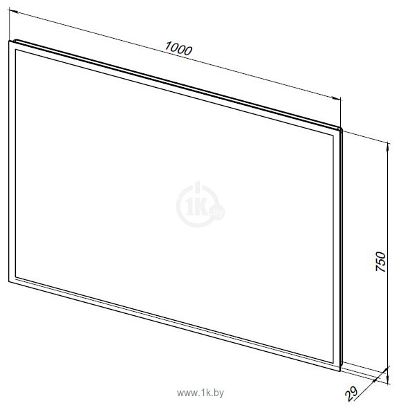 Фотографии Aquanet  Оптима 100x75 Led 288967