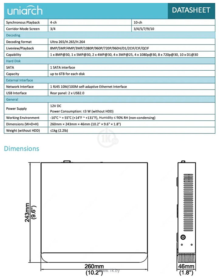 Фотографии Uniarch NVR-104E2