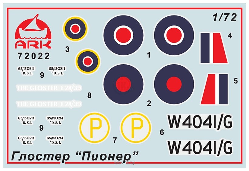 Фотографии ARK models AK 72022 Английский экспериментальный самолёт Глостер Уитл