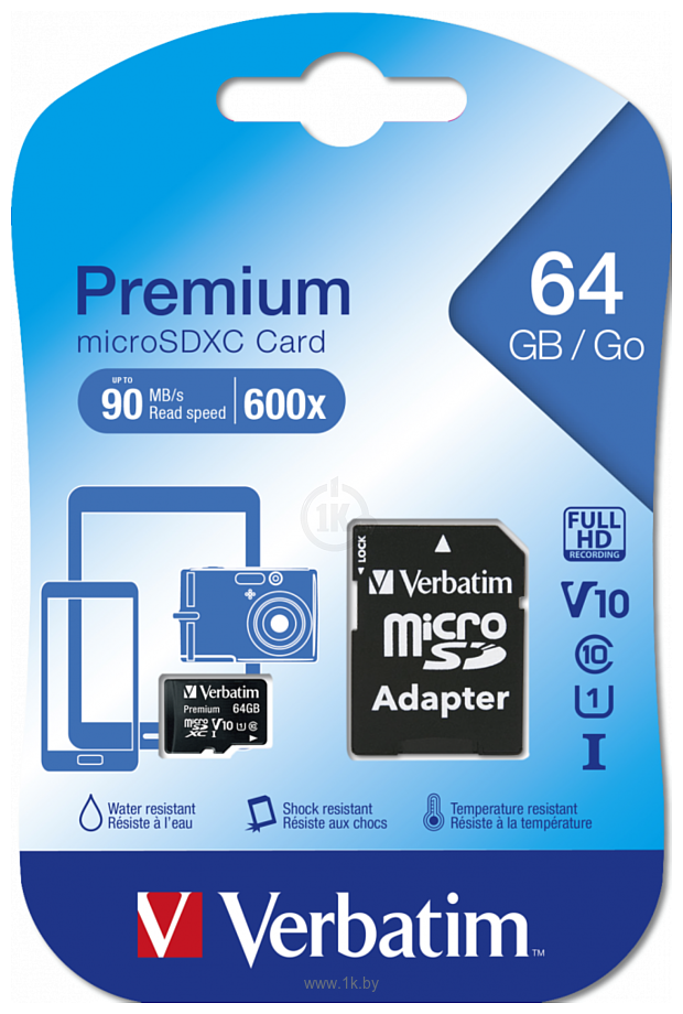 Фотографии Verbatim Premium 44084 64GB + адаптер