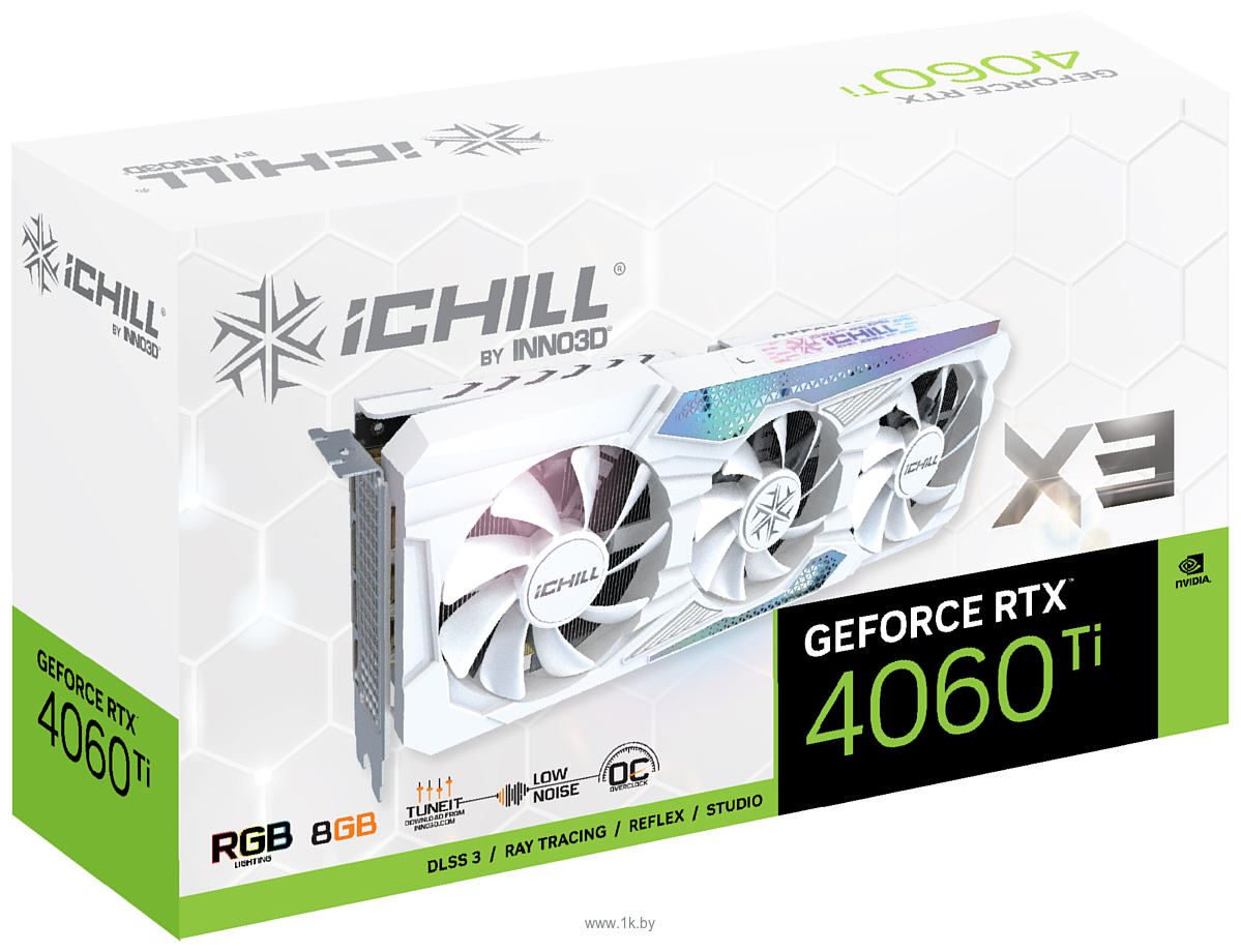 Фотографии Inno3D GeForce RTX 4060 Ti 8GB iChill X3 White (C406T3-08D6X-17113280)