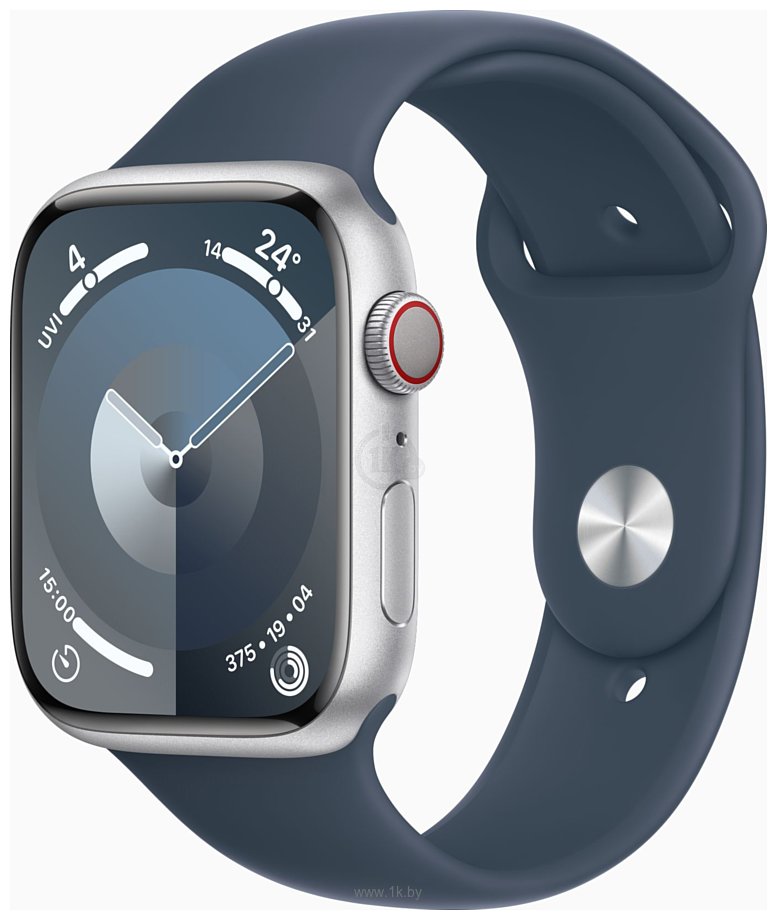 Фотографии Apple Watch Series 9 LTE 45 мм (алюминиевый корпус, спортивный силиконовый ремешок M/L)