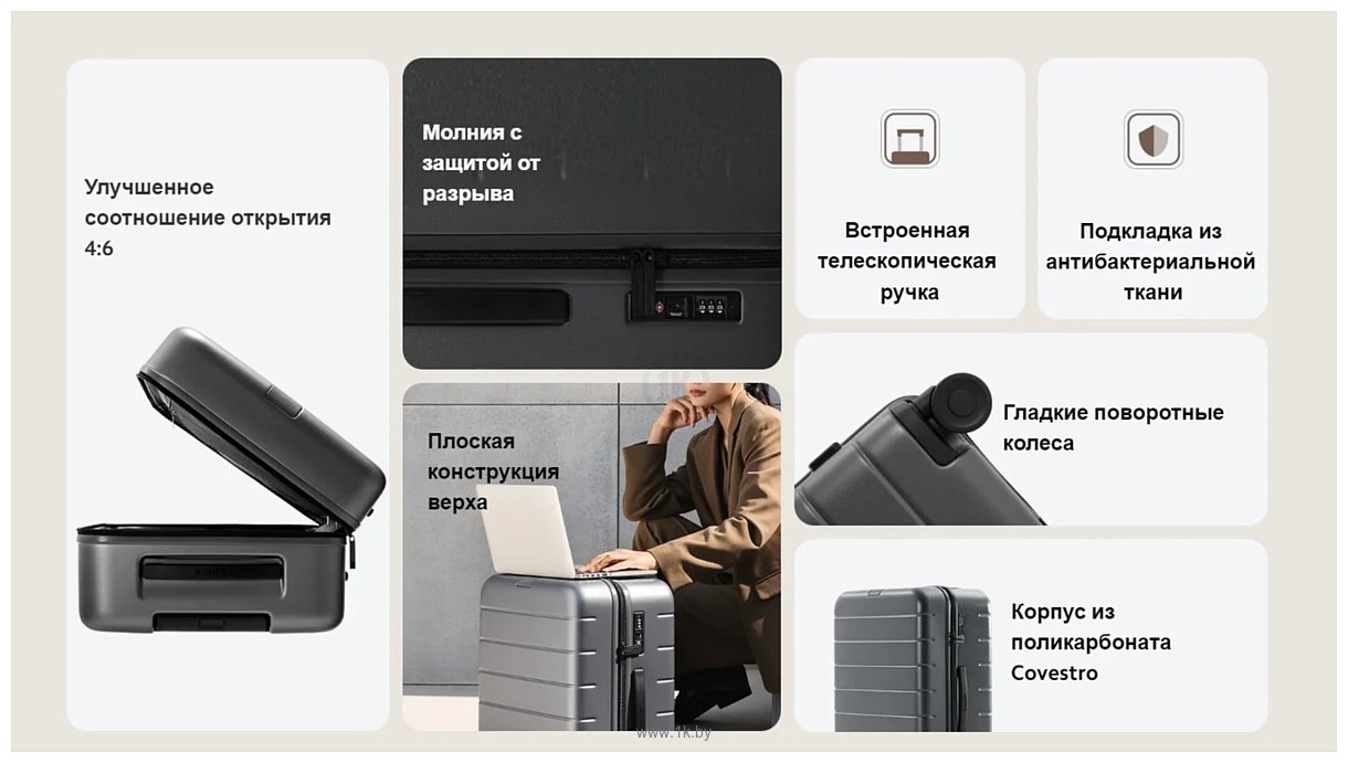 Фотографии Xiaomi Luggage Classic Pro 20" BHR8603GL (серый)