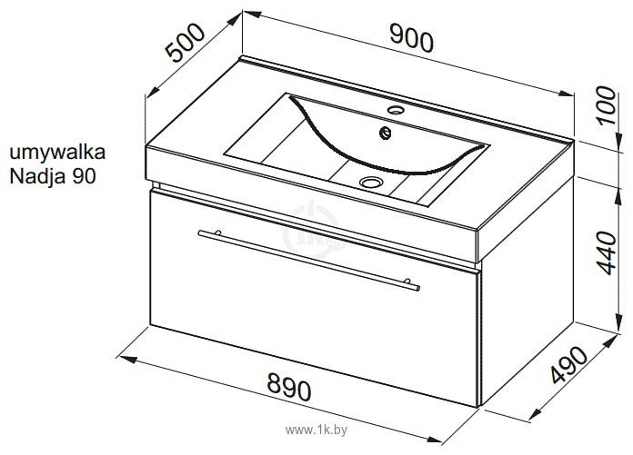 Фотографии Aquaform Decora 90 (белый) (0401-542112)