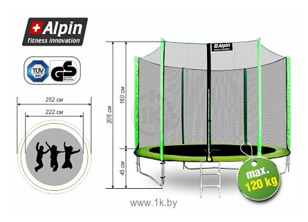 Фотографии Alpin 2.52 м с защитной сеткой и лестницей