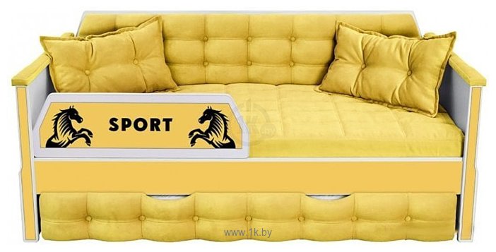 Фотографии Настоящая мебель Спорт 80x180 с дополнительным спальным местом (вельвет)