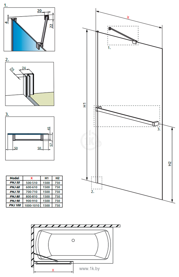 Фотографии Radaway Idea PNJ 80 (с полотенцедержателем)