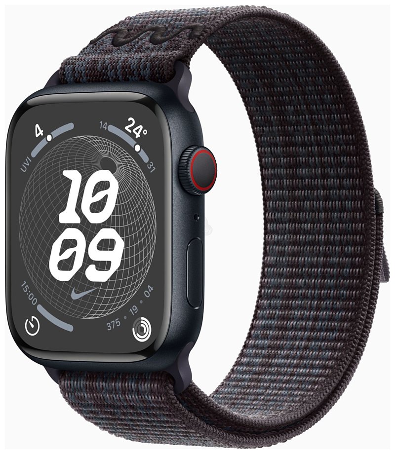 Фотографии Apple Watch Series 9 LTE 45 мм (алюминиевый корпус, Nike нейлон)