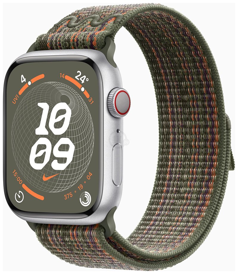 Фотографии Apple Watch Series 9 LTE 45 мм (алюминиевый корпус, Nike нейлон)