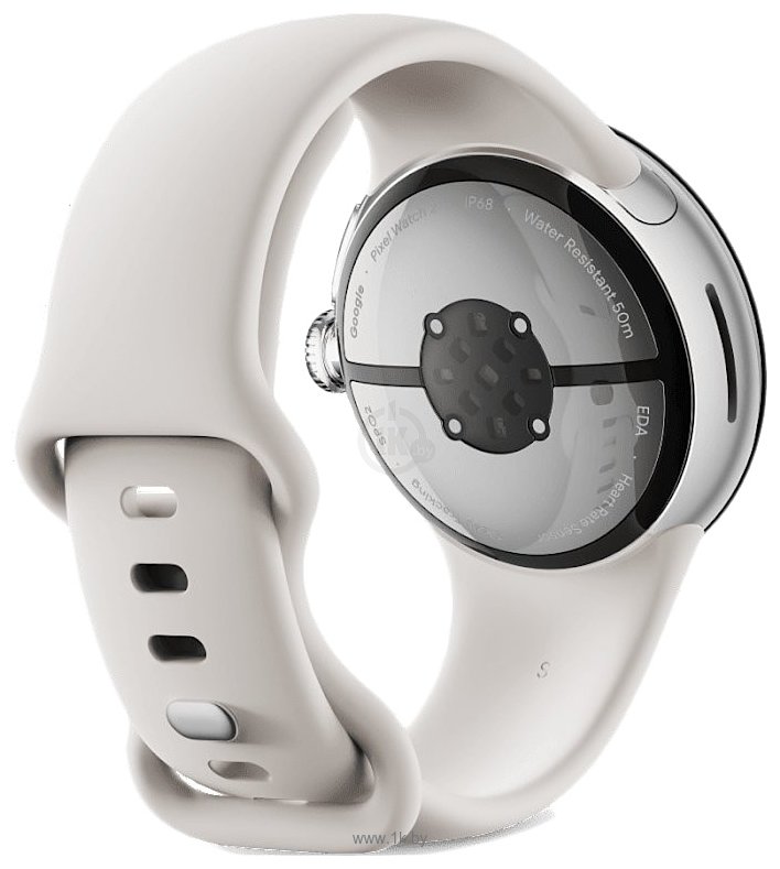 Фотографии Google Pixel Watch 2 LTE (глянцевый серебристый/фарфор, спортивный силиконовый ремешок) Фотографии Google Pixel Watch 2 LTE (глянцевый серебристый/фарфор, спортивный силиконовый ремешок)