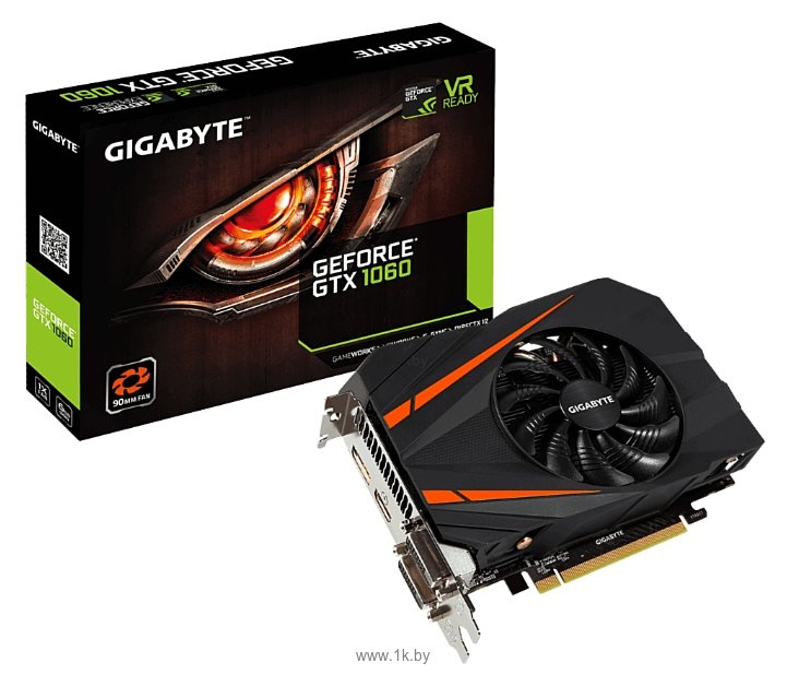 Фотографии GIGABYTE GeForce GTX 1060 6144Mb Mini ITX (GV-N1060IX-6GD)