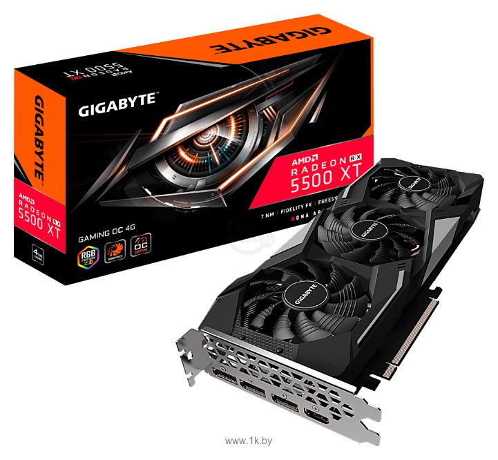 Фотографии GIGABYTE Radeon RX 5500 XT 4096MB GAMING OC (GV-R55XTGAMING OC-4GD)