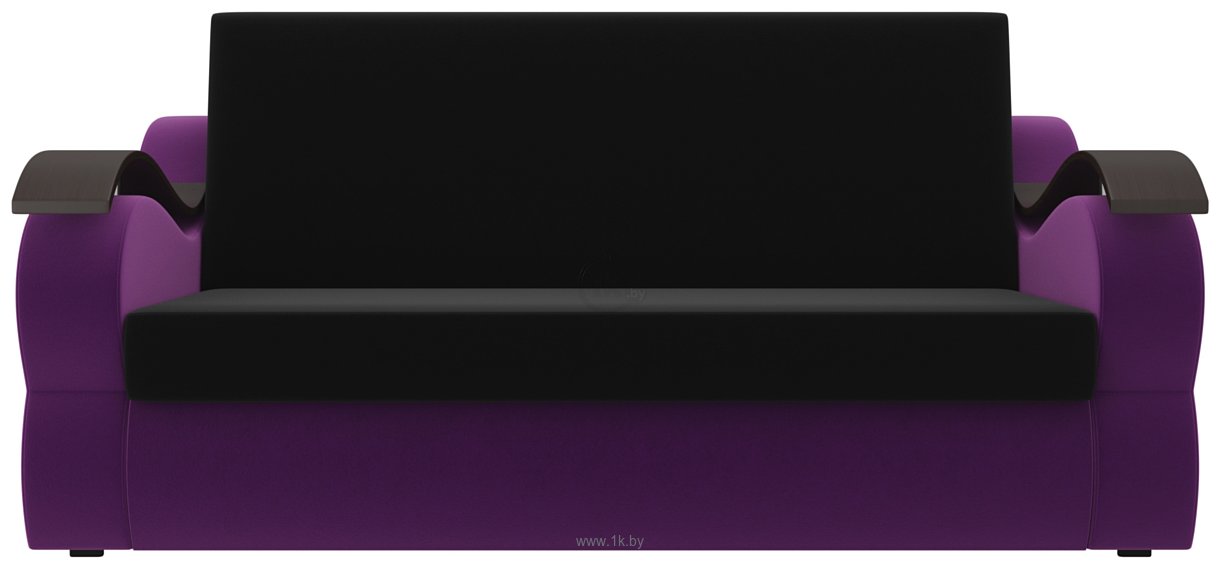 Фотографии Лига диванов Меркурий 140 106362 (микровельвет, черный/фиолетовый)