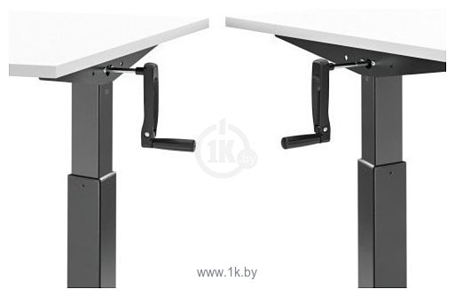 Фотографии ErgoSmart Manual Desk Compact 1360x800x36 мм (дуб натуральный/белый)