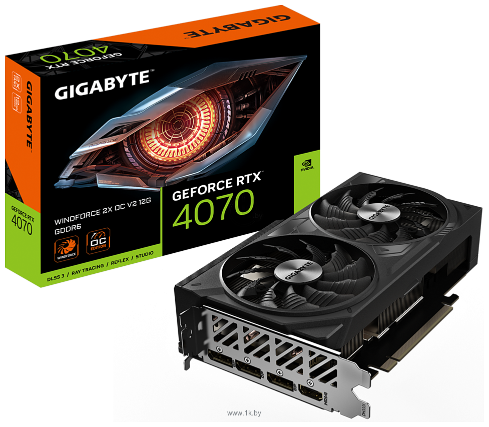Фотографии Gigabyte GeForce RTX­­ 4070 Windforce 2X OC V2 12G (GV-N4070WF2OCV2-12GD)