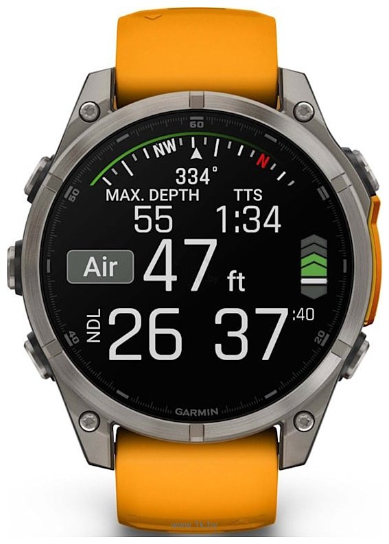 Фотографии Garmin Fenix 8 Sapphire Titanium 47mm (силиконовый ремешок)