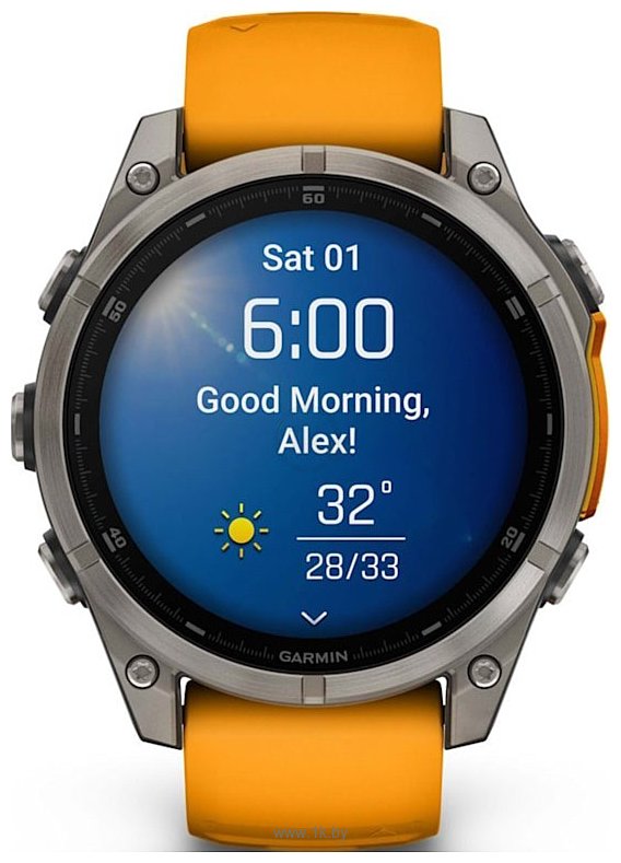 Фотографии Garmin Fenix 8 Sapphire Titanium 47mm (силиконовый ремешок)