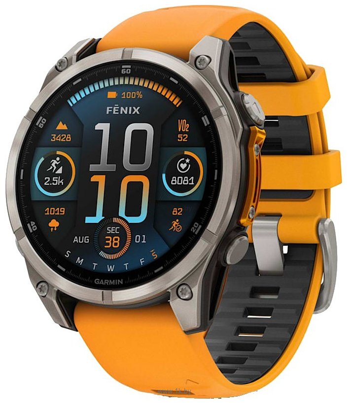 Фотографии Garmin Fenix 8 Sapphire Titanium 47mm (силиконовый ремешок)