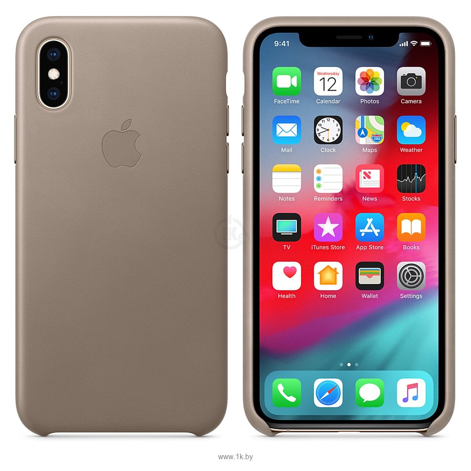 Фотографии Apple Leather Case для iPhone XS Taupe