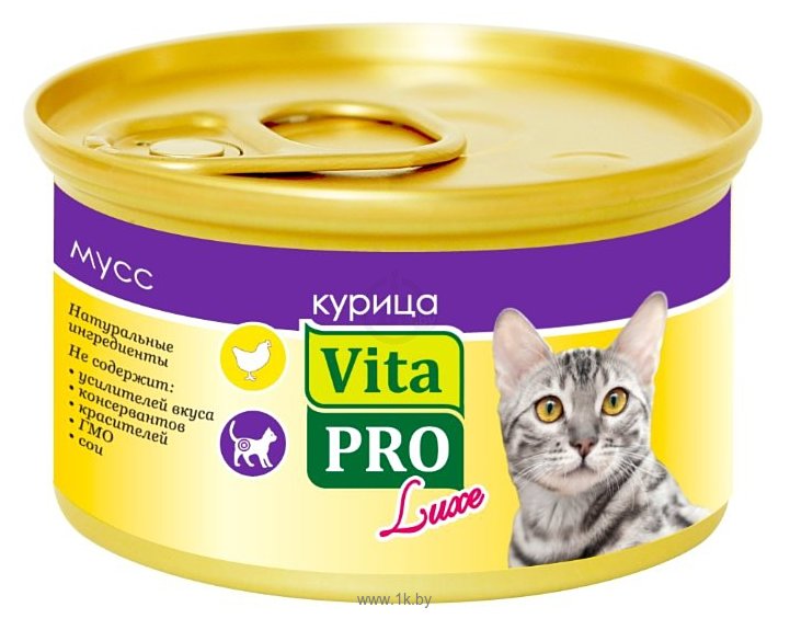 Фотографии Vita PRO Мяcной мусс Luxe для стерилизованных кошек, курица (0.085 кг) 24 шт.