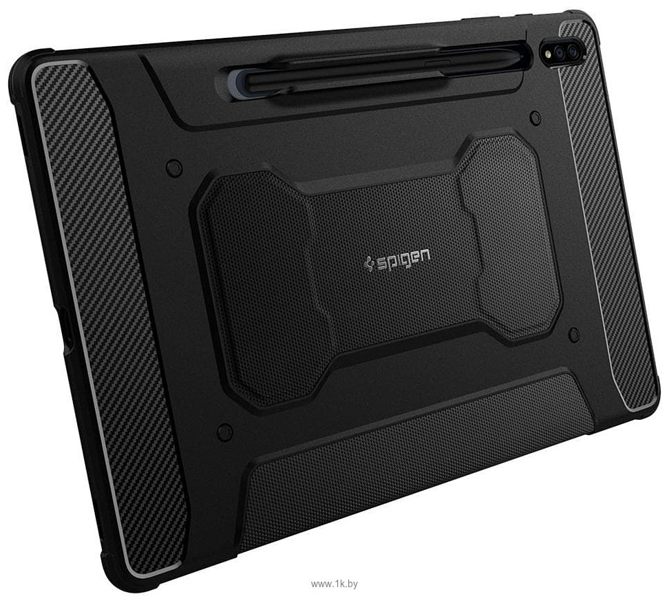 Фотографии Spigen Rugged Armor Pro для Samsung Galaxy Tab S7+/S8+ Plus 12.4 (черный)
