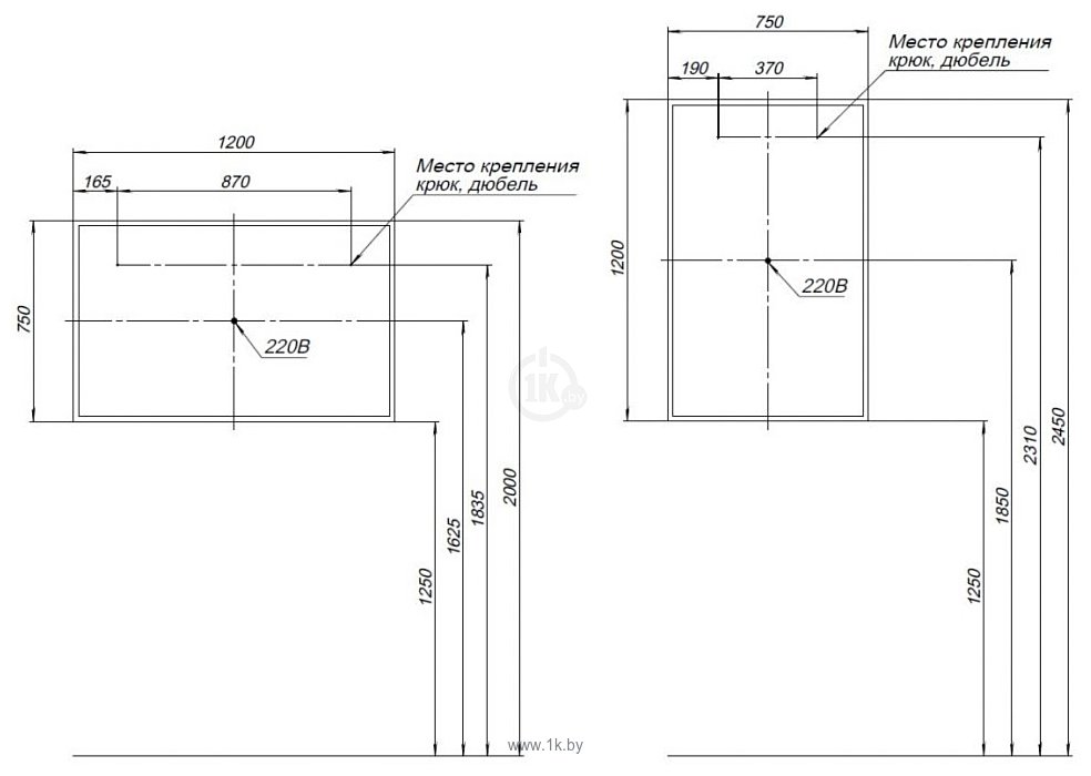 Фотографии Aquanet  Оптима 120x75 Led 288968