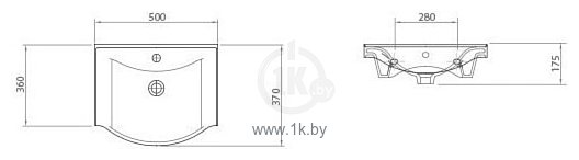 Фотографии Гамма Тумба Базик-7050 с умывальником 22оФ5/1-У 50 (с ручкой)