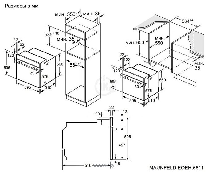 Фотографии Maunfeld EOEH.5811B + EVI.594-BK