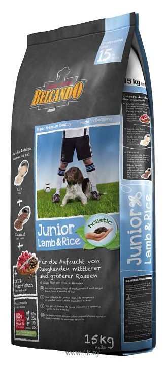 Фотографии Belcando (15 кг) Junior Lamb & Rice для щенков склонных к аллергическим реакциям средних и крупных пород с 4 месяцев