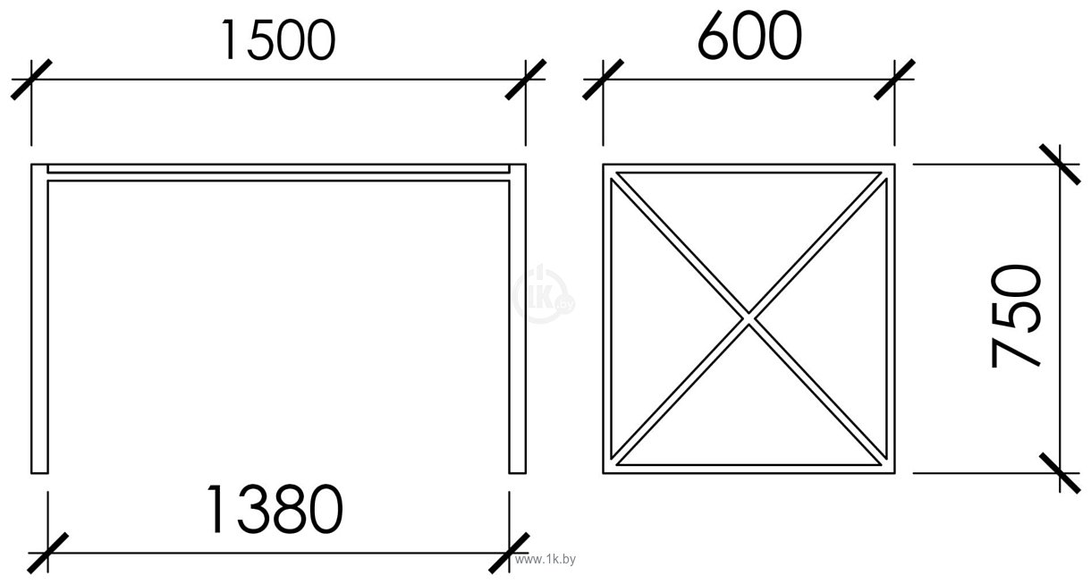 Фотографии Buro7 Лофт 150 (классика, дуб беленый/белый)