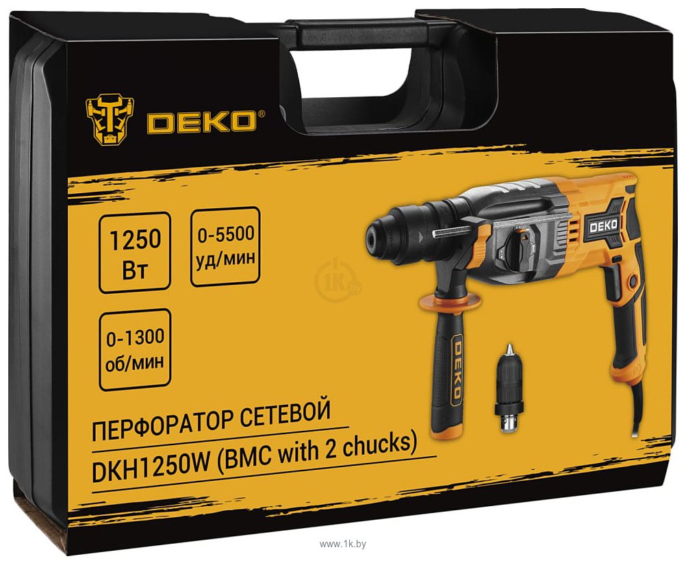 Фотографии Deko DKH1250W 063-4366 (кейс, БЗП патрон)