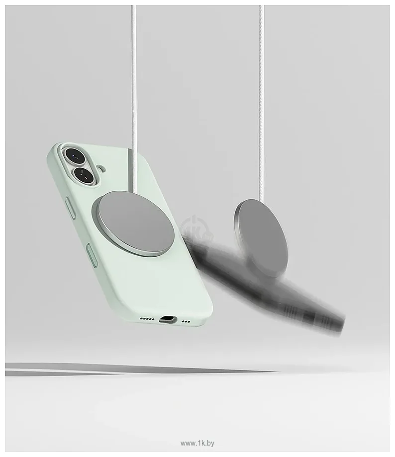 Фотографии Ringke Silicone Magnetic для iPhone 17 (Soft Mint) Фотографии Ringke Silicone Magnetic для iPhone 17 (Soft Mint)