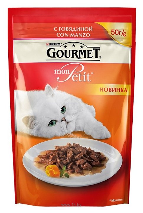 Фотографии Gourmet (0.05 кг) 1 шт. Mon Petit с говядиной