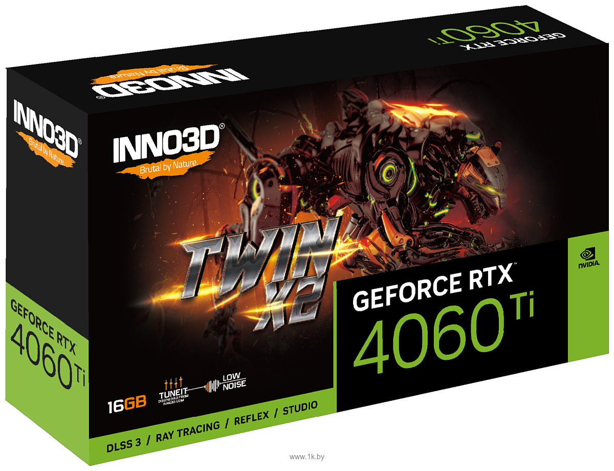 Фотографии Inno3D GeForce RTX 4060 Ti 16GB Twin X2 (N406T2-16D6-178055N)
