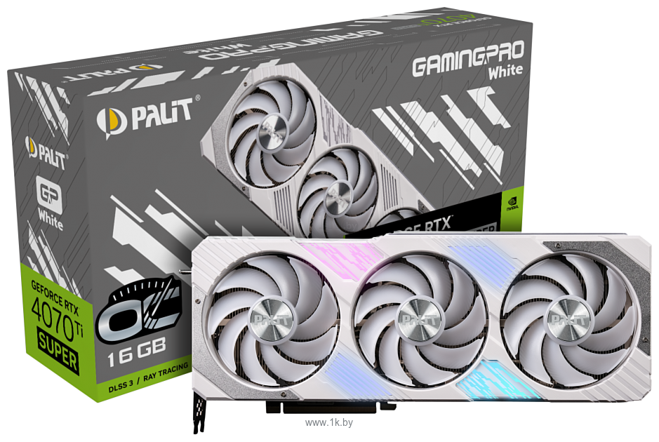 Фотографии Palit GeForce RTX 4070 Ti Super GamingPro White OC 16GB (NED47TST19T2-1043W)