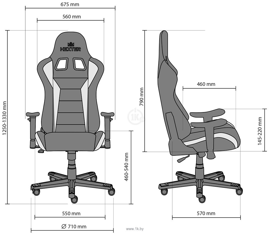 Фотографии Hexter ML R1D Tilt PL70 (черный/зеленый)