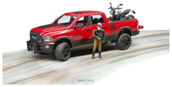 Фотографии Bruder RAM 2500 Power Wagon including Ducati Desert Sled 02502