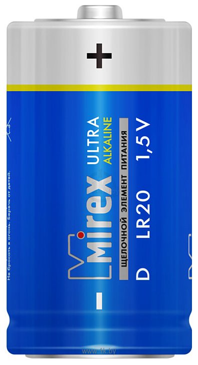 Фотографии Mirex Ultra Alkaline D LR20 2 шт. (LR20-E2)