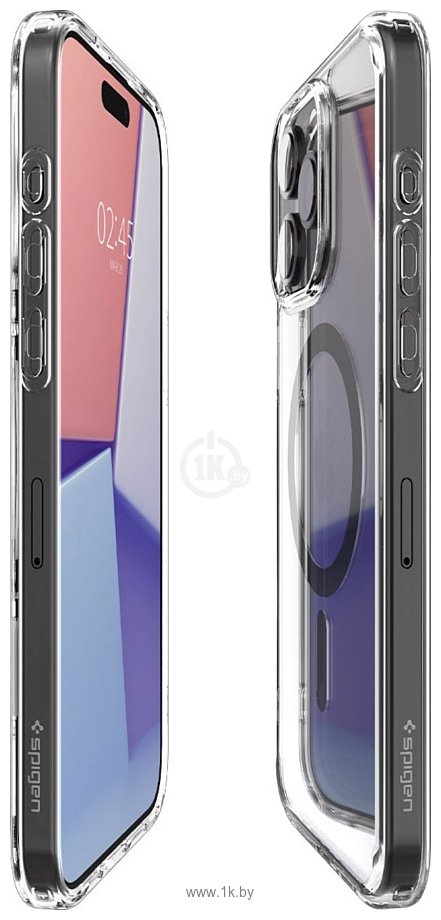 Фотографии Spigen Ultra Hybrid (MagFit) для iPhone 15 Pro Max ACS06577 (серый)